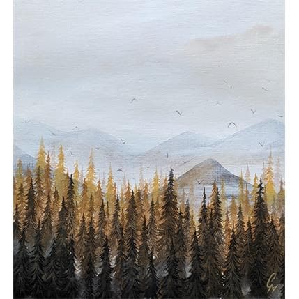 Peinture Rayon de soleil par Pressac Clémence | Tableau Figuratif Huile Paysages