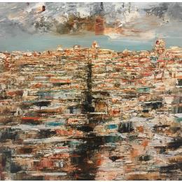Painting Cuba by Reymond Pierre | Painting Abstract Oil Urban