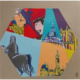 Pintura Cœur de Lyon partie 1 por Anicet Olivier | Pintura Figurative Acrylic Urban