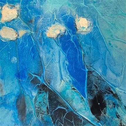 Peinture Saison bleue par Han | Tableau Abstrait Minimaliste