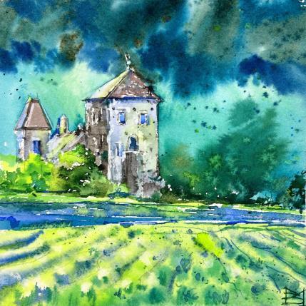 Peinture Gevrey Chambertin par Volynskih Mariya  | Tableau Figuratif Aquarelle Architecture, Nature, Paysages
