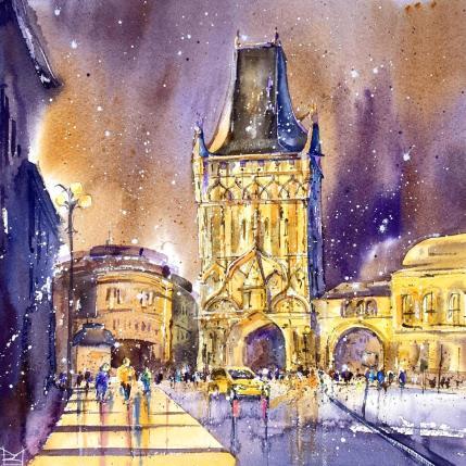 Peinture Powder tower par Volynskih Mariya  | Tableau Figuratif Aquarelle Architecture, Paysages, Urbain