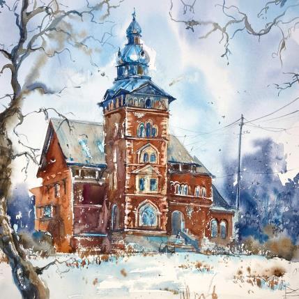 Peinture Villa Brandes par Volynskih Mariya  | Tableau Figuratif Aquarelle Architecture, Paysages, Urbain