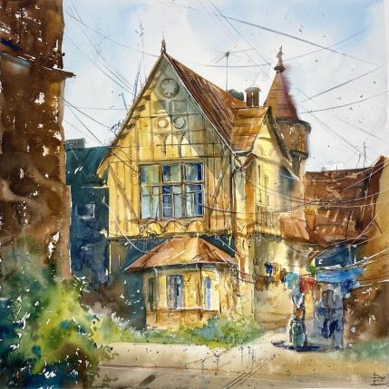 Peinture Fakhverk Samara par Volynskih Mariya  | Tableau Figuratif Aquarelle Architecture, Paysages, Urbain