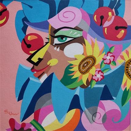 Peinture FESTEJANDO par S.Uria | Tableau Figuratif Acrylique Portraits