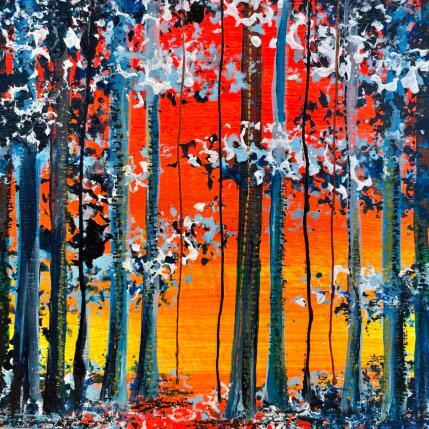 Peinture Foret nocturne par Locoge Alice | Tableau  Acrylique