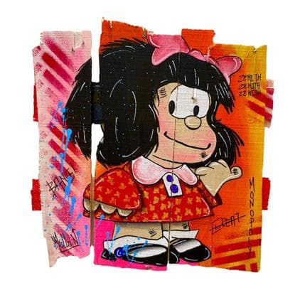 Painting Malfa by Molla Nathalie  | Painting Pop-art Acrylic, Wood Pop icons, Portrait