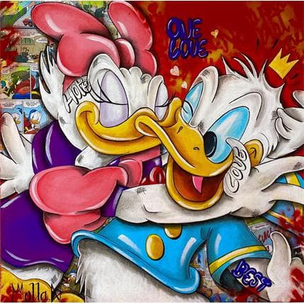 Peinture One Love par Molla Nathalie  | Tableau Pop-art Acrylique Portraits