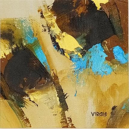 Peinture SIDE BY SIDE  par Virgis | Tableau Abstrait Huile Minimaliste