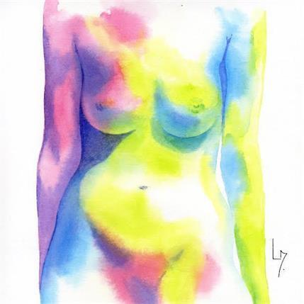 Peinture NF 55 par Loussouarn Michèle | Tableau Figuratif Aquarelle Nu