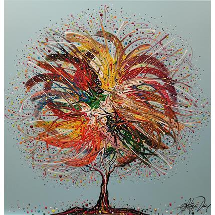 Peinture Dans tes yeux l'Arbre des cieux par Fonteyne David | Tableau Figuratif Acrylique, Huile Paysages