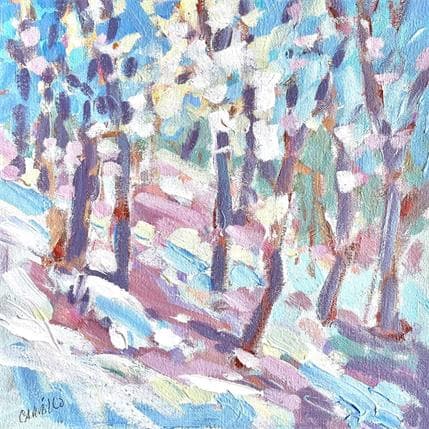 Painting Snow Sparkle by Carrillo Cindy  | Painting Figurative Oil Landscapes