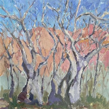Painting Sycamore Forest by Carrillo Cindy  | Painting Figurative Oil Landscapes
