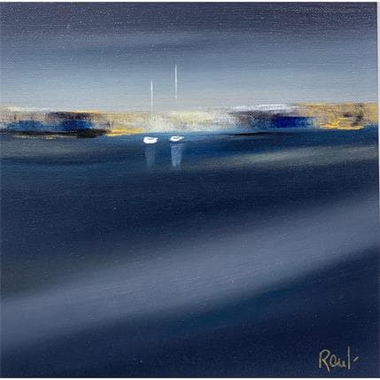 Peinture Horizon 35 par Roussel Marie-Ange et Fanny | Tableau Figuratif Huile Marine, Paysages