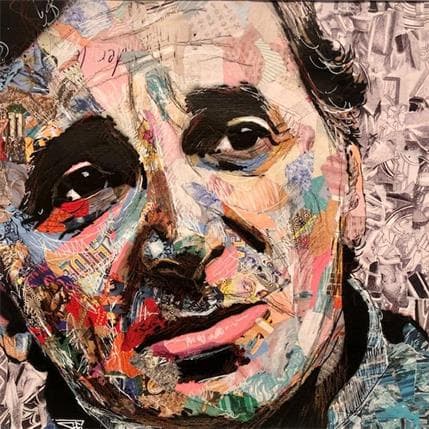 Peinture Charles Aznavour par G.C.Popartist | Tableau Pop-art Acrylique, Collage, Graffiti Icones Pop