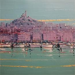 Pintura Vieux Port de Marseille por Corbière Liisa | Pintura Figurative Oil Marine