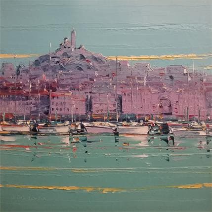 Painting Vieux Port de Marseille by Corbière Liisa | Painting Figurative Oil Marine