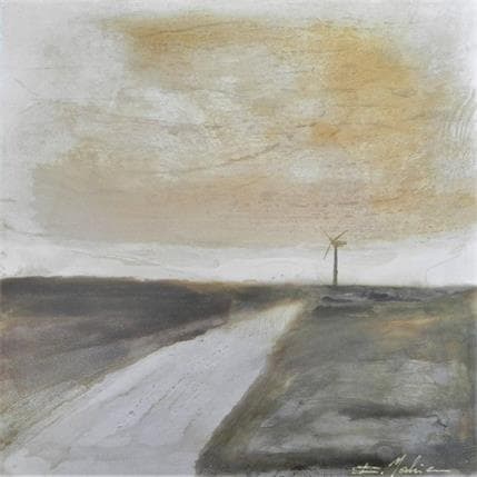 Peinture Eolienne sur le Causse par Mahieu Bertrand | Tableau Art Singulier Métal Paysages