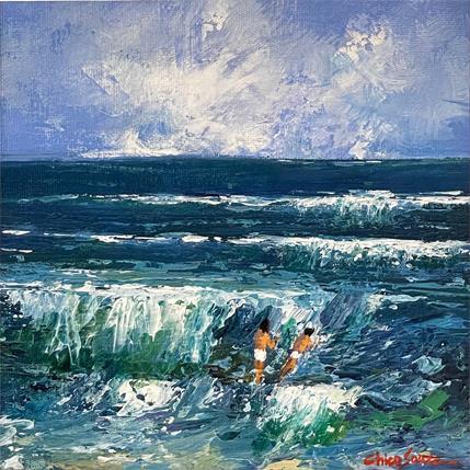 Peinture Banhistas par Chico Souza | Tableau  Huile