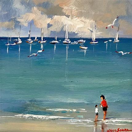 Peinture Minha filha meu tesouro par Chico Souza | Tableau  Huile