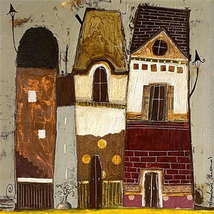 Peinture 4 petites baraques par Penaud Raphaëlle | Tableau  Acrylique