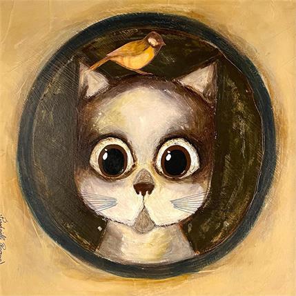 Peinture La mésange et le minet par Penaud Raphaëlle | Tableau  Acrylique