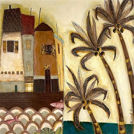 Peinture Au bord du quai par Penaud Raphaëlle | Tableau  Acrylique