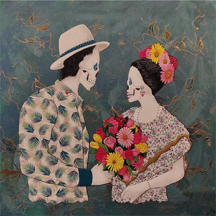 Painting Khalo - Rivera by Geiry | Painting Subject matter Wood Life style