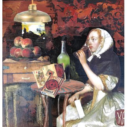 Peinture Le jeu par Romanelli Karine | Tableau Figuratif Collage Scènes de vie