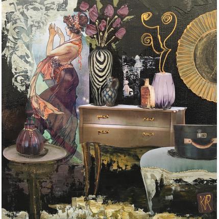 Peinture Boudoir par Romanelli Karine | Tableau Figuratif Collage Scènes de vie