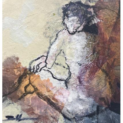 Peinture Rose poudrée par Kerbastard Béatrice | Tableau  Acrylique, Fusain, Pastel