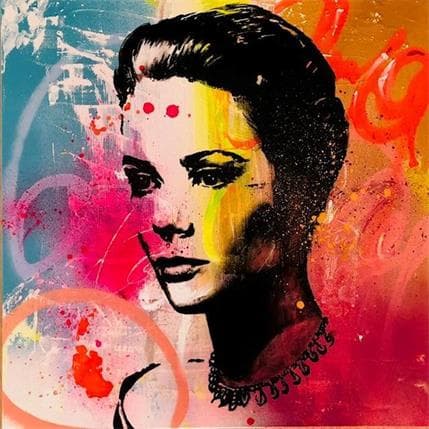 Peinture IN GRACE WE TRUST par Mestres Sergi | Tableau Pop-art Acrylique, Graffiti Icones Pop