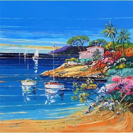 Peinture Baignade matinale par Corbière Liisa | Tableau Figuratif Huile Paysages