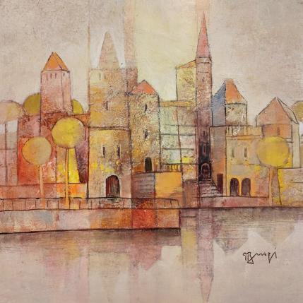 Peinture A021 Les reflets par Burgi Roger | Tableau Figuratif Acrylique Marine, Paysages