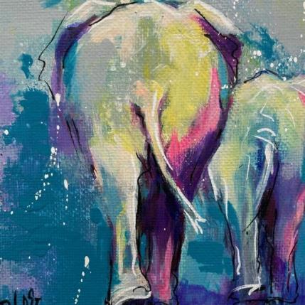 Peinture Sous un autre angle par Dubost | Tableau Figuratif Acrylique Animaux