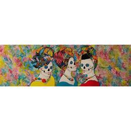 Painting Los Amigos by Geiry | Painting Subject matter Wood Life style, Portrait