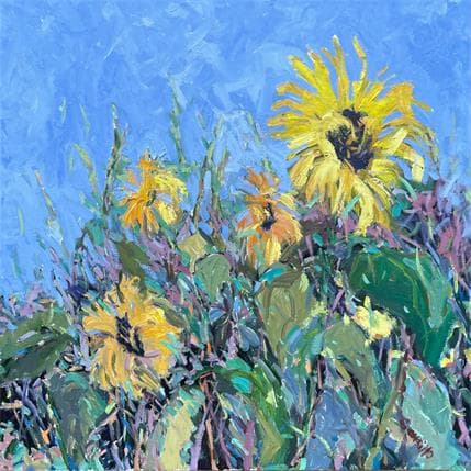 Painting Sun Worshipers by Carrillo Cindy  | Painting Figurative Oil Landscapes