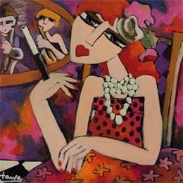 Painting La charmeuse by Fauve | Painting Figurative Oil Life style