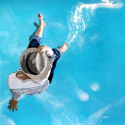 Peinture panama sur lit de sel par Sand | Tableau Figuratif Acrylique Marine, Scènes de vie