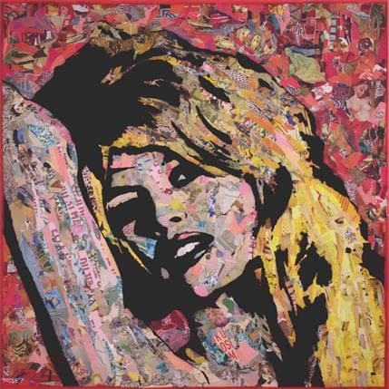 Peinture Brigitte Bardot par G.C.Popartist | Tableau Pop-art Acrylique, Collage, Graffiti Icones Pop
