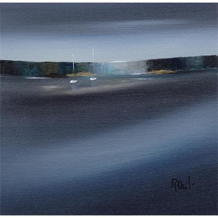 Pintura Horizon marin 37 por Roussel Marie-Ange et Fanny | Pintura Figurative Oil Landscapes, Marine