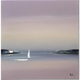 Peinture Douceur marine 37 par Roussel Marie-Ange et Fanny | Tableau Figuratif Huile Marine, Paysages