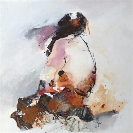 Peinture BRUNELLE par Han | Tableau Art Singulier Nu