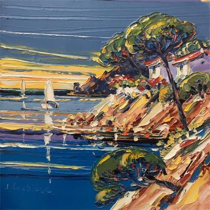 Peinture Autour du Corse par Corbière Liisa | Tableau Figuratif carton, Huile Paysages