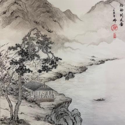 Peinture At parting in the mountains par Amblard Rui | Tableau  Aquarelle