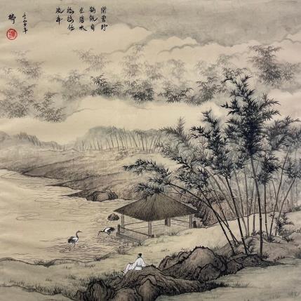 Peinture A place to find serenity par Amblard Rui | Tableau  Aquarelle