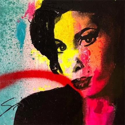 Peinture Amy Winehouse par Mestres Sergi | Tableau Pop-art Acrylique, Carton, Graffiti Icones Pop, Portraits