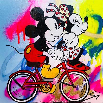 Peinture ride with me par Mestres Sergi | Tableau Pop-art Acrylique, Carton, Graffiti Icones Pop