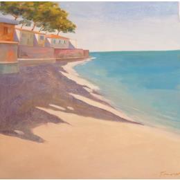 Painting Une belle arrière saison by Foucras François | Painting Figurative Acrylic Landscapes, Marine