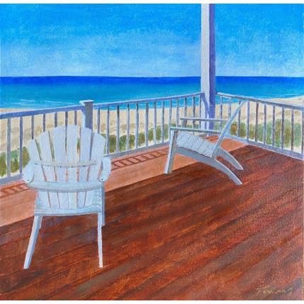 Peinture Les vacances M. Bulot par Foucras François | Tableau Figuratif Acrylique Paysages, Scènes de vie